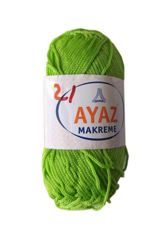 Çanta Aksesuar 100 Gram Polyester Makrome No:21 Fosforlu Yeşil