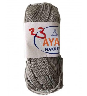 Çanta Aksesuar 100 Gram Polyester Makrome No:23 Gri