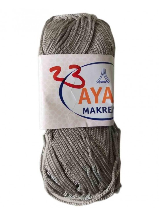 Çanta Aksesuar 100 Gram Polyester Makrome No:23 Gri