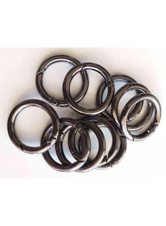 Çanta Aksesuar 10Lu 2.5 Cm Füme Renk Yaylı Halka Örgü Çanta İçin Çanta Aksesuar 10Lu 2.5 Cm Füme Renk Yaylı Halka Örgü Çanta İçin