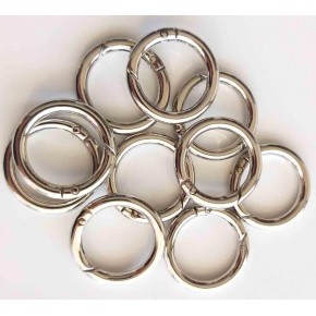 Çanta Aksesuar 10Lu 2.5 Cm Gümüş Renk Yaylı Halka Örgü Çanta İçin