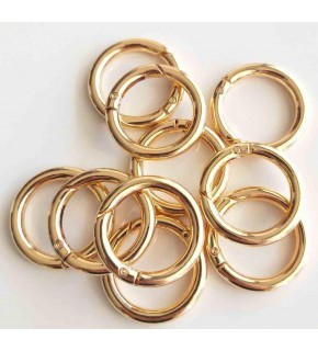 Çanta Aksesuar 10Lu 2.5 Cm Light Gold Renk Yaylı Halka Örgü Çanta İçin