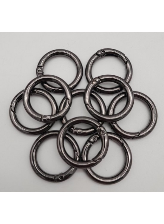 Çanta Aksesuar 10Lu 2 Cm Füme Renk Yaylı Halka Örgü Çanta İçin