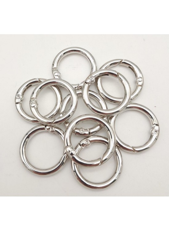 Çanta Aksesuar 10Lu 2 Cm Gümüş Renk Yaylı Halka Örgü Çanta İçin