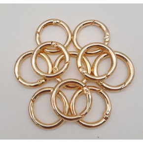 Çanta Aksesuar 10Lu 2 Cm Light Gold Renk Yaylı Halka Örgü Çanta İçin