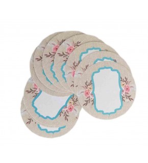 Çanta Aksesuar 10Lu 7Cm Yuvarlak Yazısız Etiket