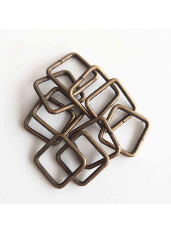 Çanta Aksesuar 10Lu Antik Renk 2 Cm Kare Halka