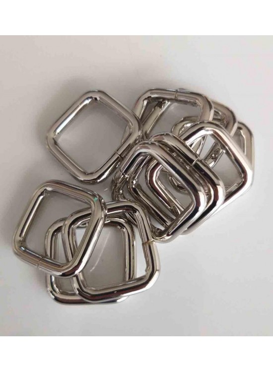 Çanta Aksesuar 10Lu Gümüş Renk 2 Cm Kare Halka