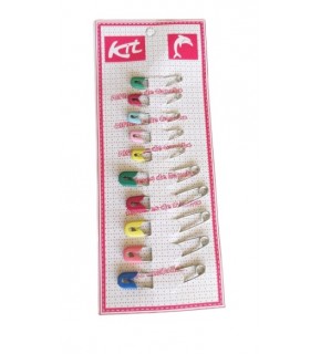 Çanta Aksesuar 10Lu Kart Renkli Çengelli İğne