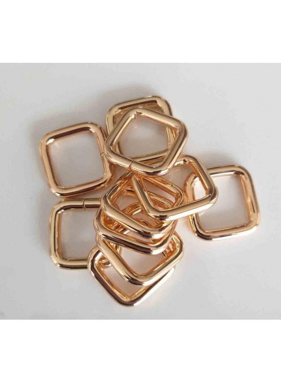Çanta Aksesuar 10Lu Light Gold 2 Cm Kare Halka