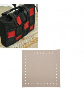 Çanta Aksesuar 10x10 cm Kare Suni Deri Bej Renk 1 Adet