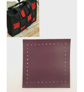 Çanta Aksesuar 10x10 cm Kare Suni Deri Mor Renk 1 Adet