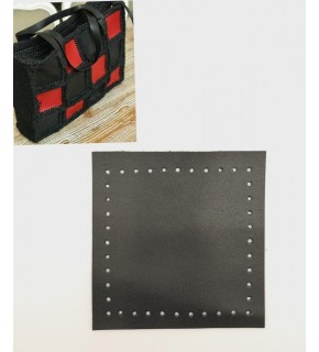 Çanta Aksesuar 10x10 cm Kare Suni Deri Siyah Renk 1 Adet