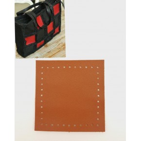 Çanta Aksesuar 10x10 cm Kare Suni Deri Taba Renk 1 Adet