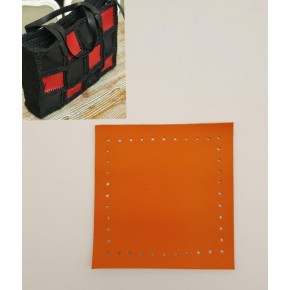 Çanta Aksesuar 10x10 cm Kare Suni Deri Turuncu Renk 1 Adet