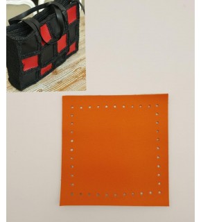 Çanta Aksesuar 10x10 cm Kare Suni Deri Turuncu Renk 1 Adet