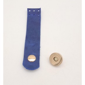 Çanta Aksesuar 11x2.3 cm Crazy Oil Saks Mavi Gerçek Deri Düz Çanta Kapağı Light Gold Metalli