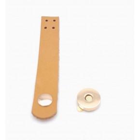 Çanta Aksesuar 11x2 cm Açık Taba Gerçek Deri Düz Çanta Kapağı Light Gold Metalli