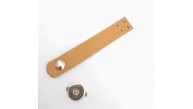 Çanta Aksesuar 11x2 cm Açık Taba Gerçek Deri Düz Çanta Kapağı Light Gold Metalli