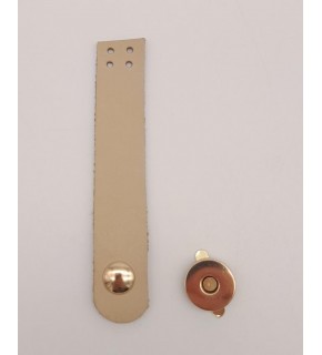 Çanta Aksesuar 11x2 cm Ham Doğal Gerçek Deri Düz Çanta Kapağı Light Gold Metalli