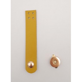 Çanta Aksesuar 11x2 cm Limon Küfü Renk Gerçek Deri Düz Çanta Kapağı Light Gold Metalli