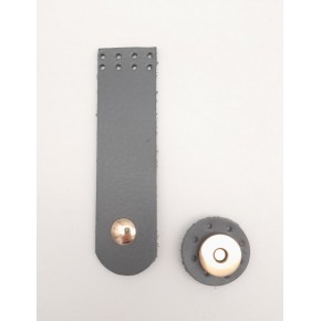 Çanta Aksesuar 11x3 cm Gri Gerçek Deri Düz Çanta Kapağı Light Gold Metalli