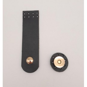 Çanta Aksesuar 11x3 cm Siyah Gerçek Deri Düz Çanta Kapağı Light Gold Metalli