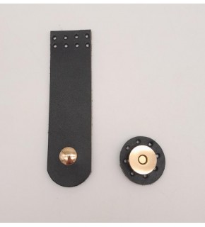 Çanta Aksesuar 11x3 cm Siyah Gerçek Deri Düz Çanta Kapağı Light Gold Metalli