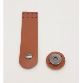 Çanta Aksesuar 11x3 cm Taba Gerçek Deri Düz Çanta Kapağı Füme Metalli