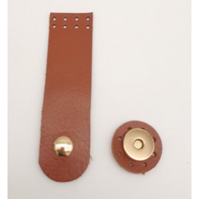 Çanta Aksesuar 11x3 cm Taba Gerçek Deri Düz Çanta Kapağı Light Gold Metalli