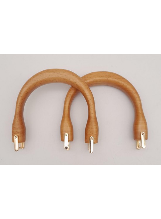 Çanta Aksesuar 12.5X13 Cm Light Gold Halkalı Ahşap Çanta Sapı