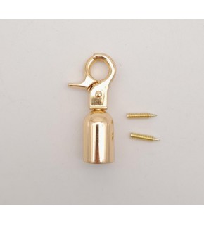 Çanta Aksesuar 12 mm Light Gold Renk Kancalı Kovan 1 Adet