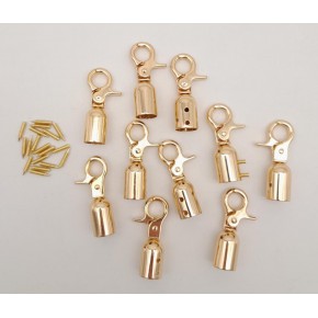 Çanta Aksesuar 12 mm Light Gold Renk Kancalı Kovan 10 Adet