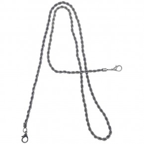 Çanta Aksesuar 120 cm Burgulu Füme Renk Kancalı Çanta Zinciri