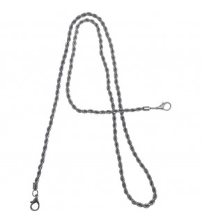 Çanta Aksesuar 120 cm Burgulu Füme Renk Kancalı Çanta Zinciri