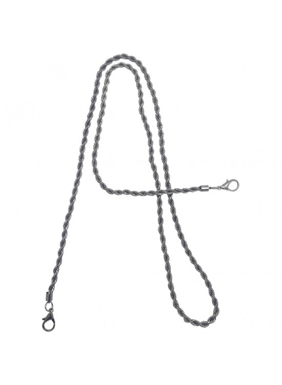 Çanta Aksesuar 120 cm Burgulu Füme Renk Kancalı Çanta Zinciri