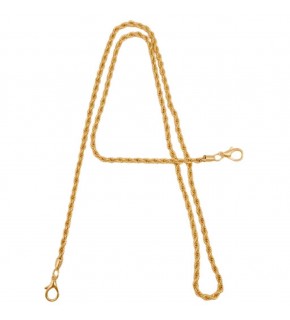 Çanta Aksesuar 120 cm Burgulu Light Gold Renk Kancalı Çanta Zinciri