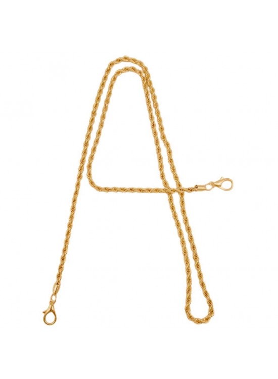 Çanta Aksesuar 120 cm Burgulu Light Gold Renk Kancalı Çanta Zinciri