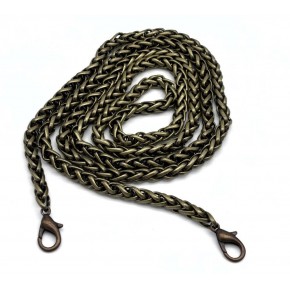 Çanta Aksesuar 120 cm Kalın Örgü Antik Renk Kancalı Çanta Zinciri 120 cm