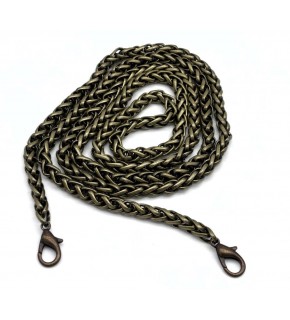 Çanta Aksesuar 120 cm Kalın Örgü Antik Renk Kancalı Çanta Zinciri 120 cm