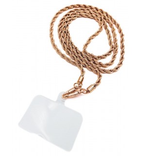 Çanta Aksesuar 120 cm Light Gold Renk  Burgulu Zincir Telefon Aksesuarı, Telefon Zinciri, Telefon Askısı, Telefon Boyun Askısı, Tüm Telefon Kılıfları İçin Uygundur (Kılıf Değildir)