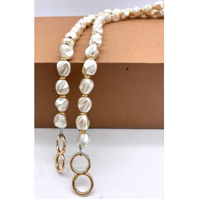 Çanta Aksesuar 120 İncili Çanta Sapı Light Gold Metalli