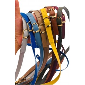 Çanta Aksesuar 120x1.5 cm Tokalı Çanta Sapı Slim Model Renk Seçenekli Light Gold Metalli 2