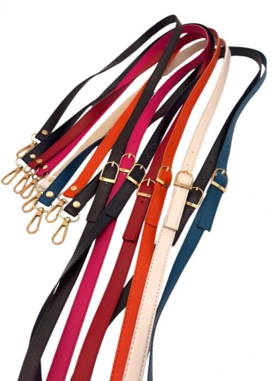 Çanta Aksesuar 120x1.5 cm Tokalı Çanta Sapı Slim Model Renk Seçenekli Light Gold Metalli