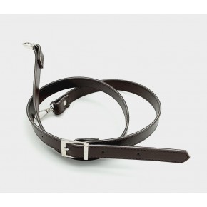 Çanta Aksesuar 120X2 Cm Suni Deri Gümüş Tokalı Koyu Kahve Renk Çanta Sapı