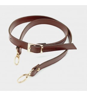 Çanta Aksesuar 120X2 Cm Suni Deri Light Gold Tokalı Bordo Renk Çanta Sapı