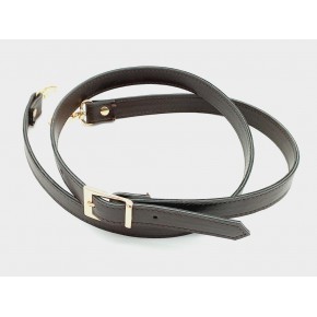 Çanta Aksesuar 120X2 Cm Suni Deri Light Gold Tokalı Koyu Kahve Renk Çanta Sapı