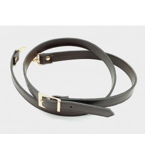 Çanta Aksesuar 120X2 Cm Suni Deri Light Gold Tokalı Koyu Kahve Renk Çanta Sapı