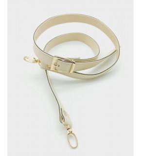 Çanta Aksesuar 120X2 Cm Suni Deri Light Gold Tokalı Krem Renk Çanta Sapı