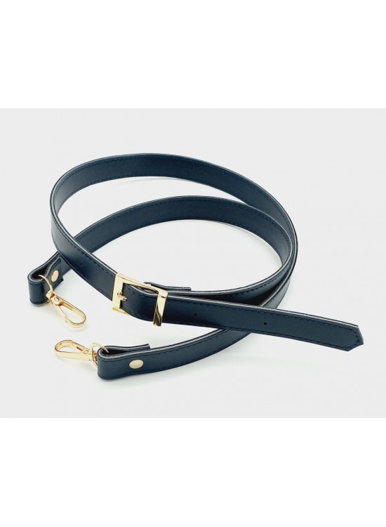 Çanta Aksesuar 120X2 Cm Suni Deri Light Gold Tokalı Lacivert Renk Çanta Sapı